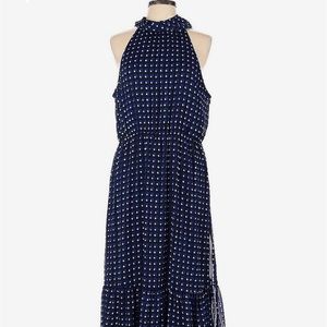 Summer Sale! EUC Banana Republic halter tie neck blouson midi dress